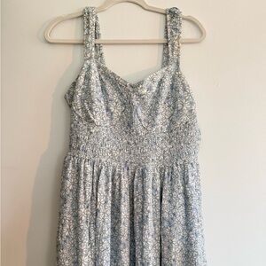 American Eagle Outfitters Blue and White Maxi Dress